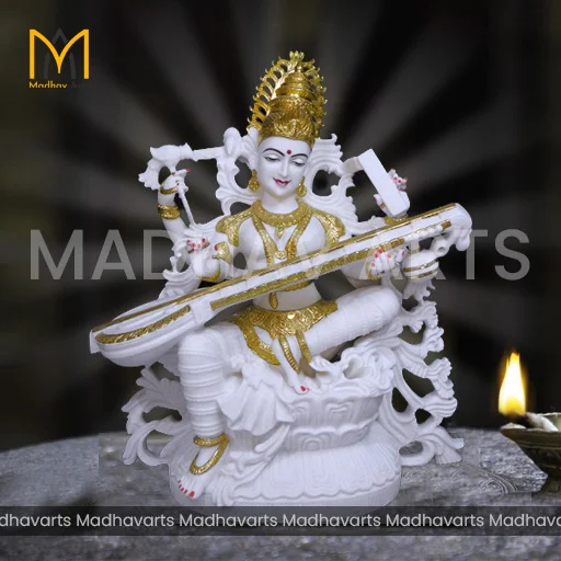 Saraswati Mata Moorti 2.5 Fit