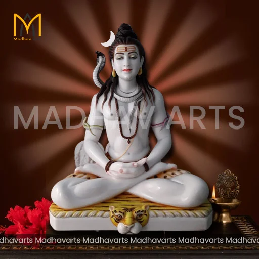 Shivji Marble Murti with pure Makrana Marble