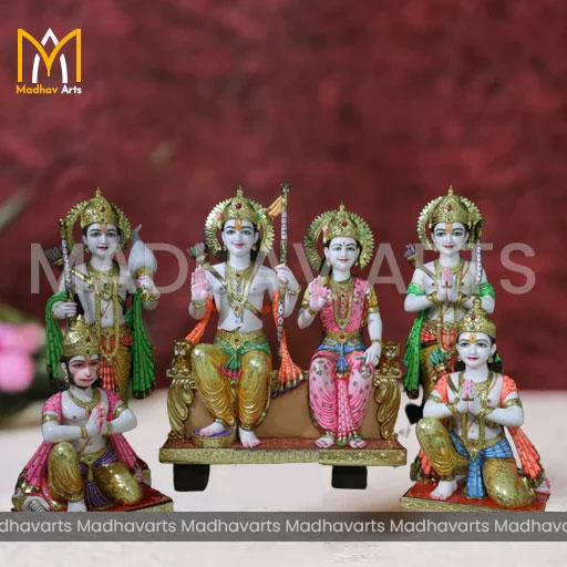 3 ft Ram Darbar Moorti in Sitting Position -Makrana Marble