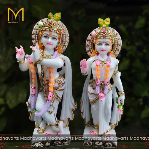 18 Inch Radhe Krishna Marble Idol