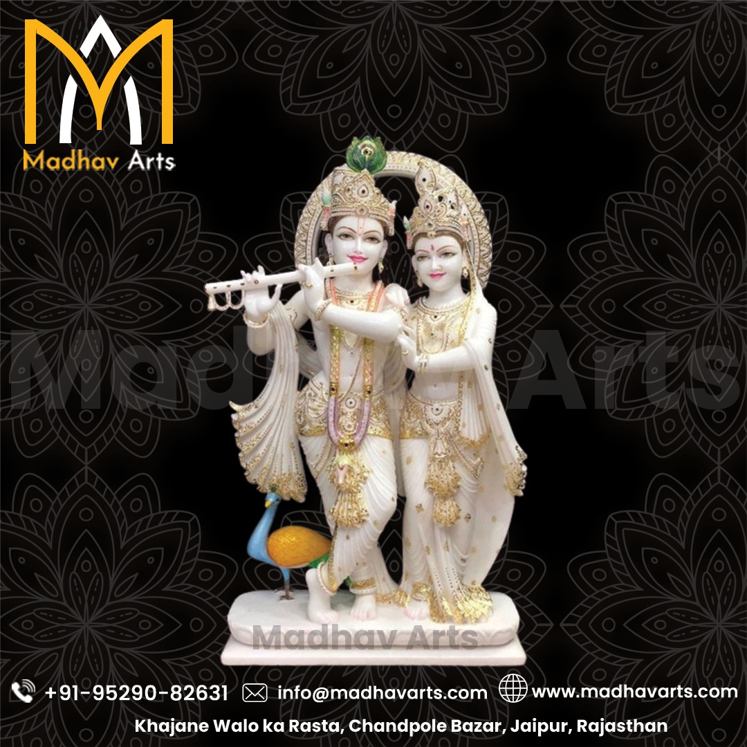 2.Embracing Divine Love with Our Exquisite Lord Radhe Krishna Moorti