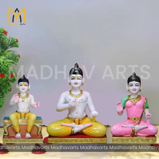 Sacred Magnificence: 3 ft Ram Darbar Moorti
