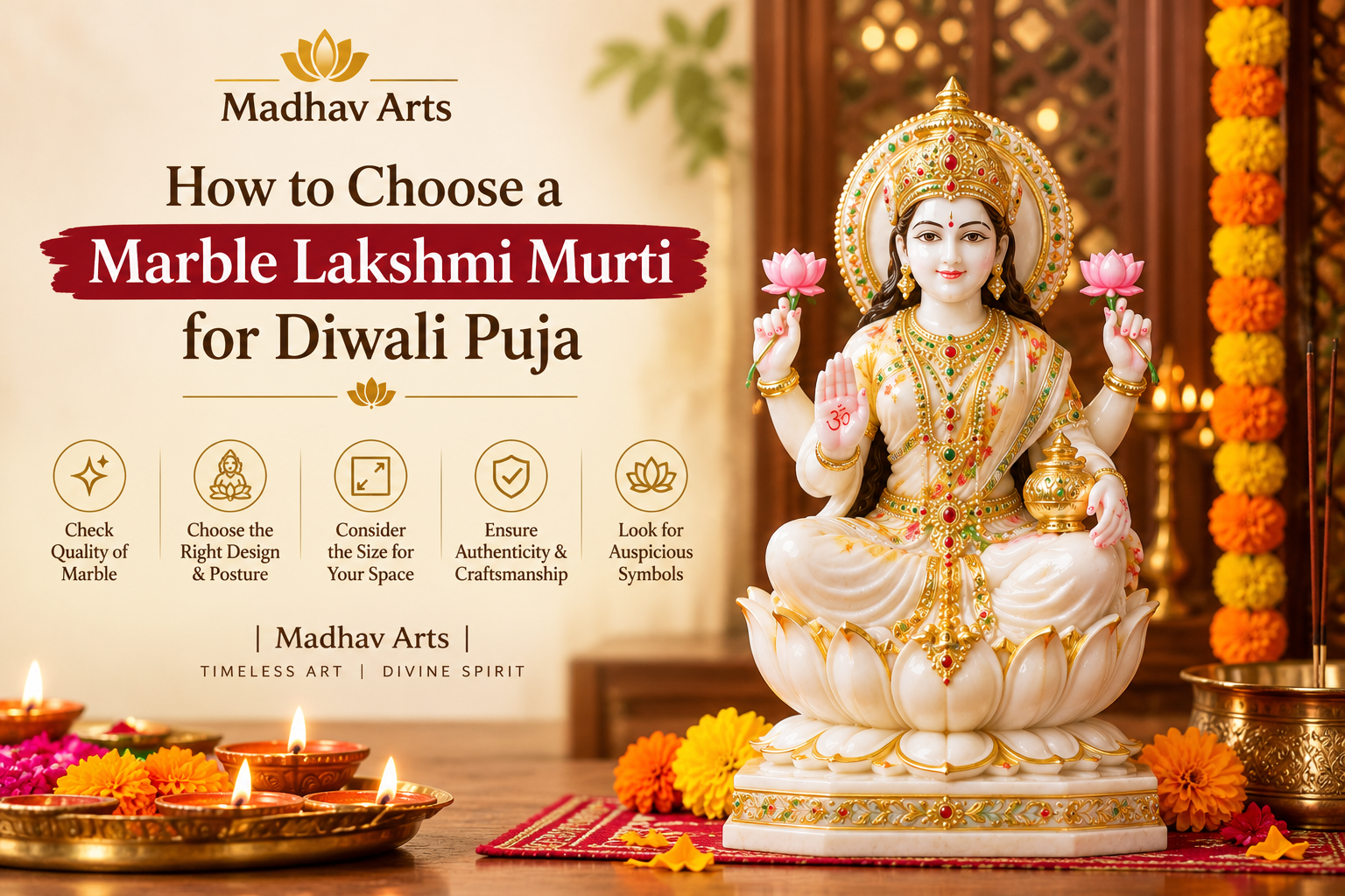 How to Choose the Perfect Marble Lakshmi Murti for Diwali Puja