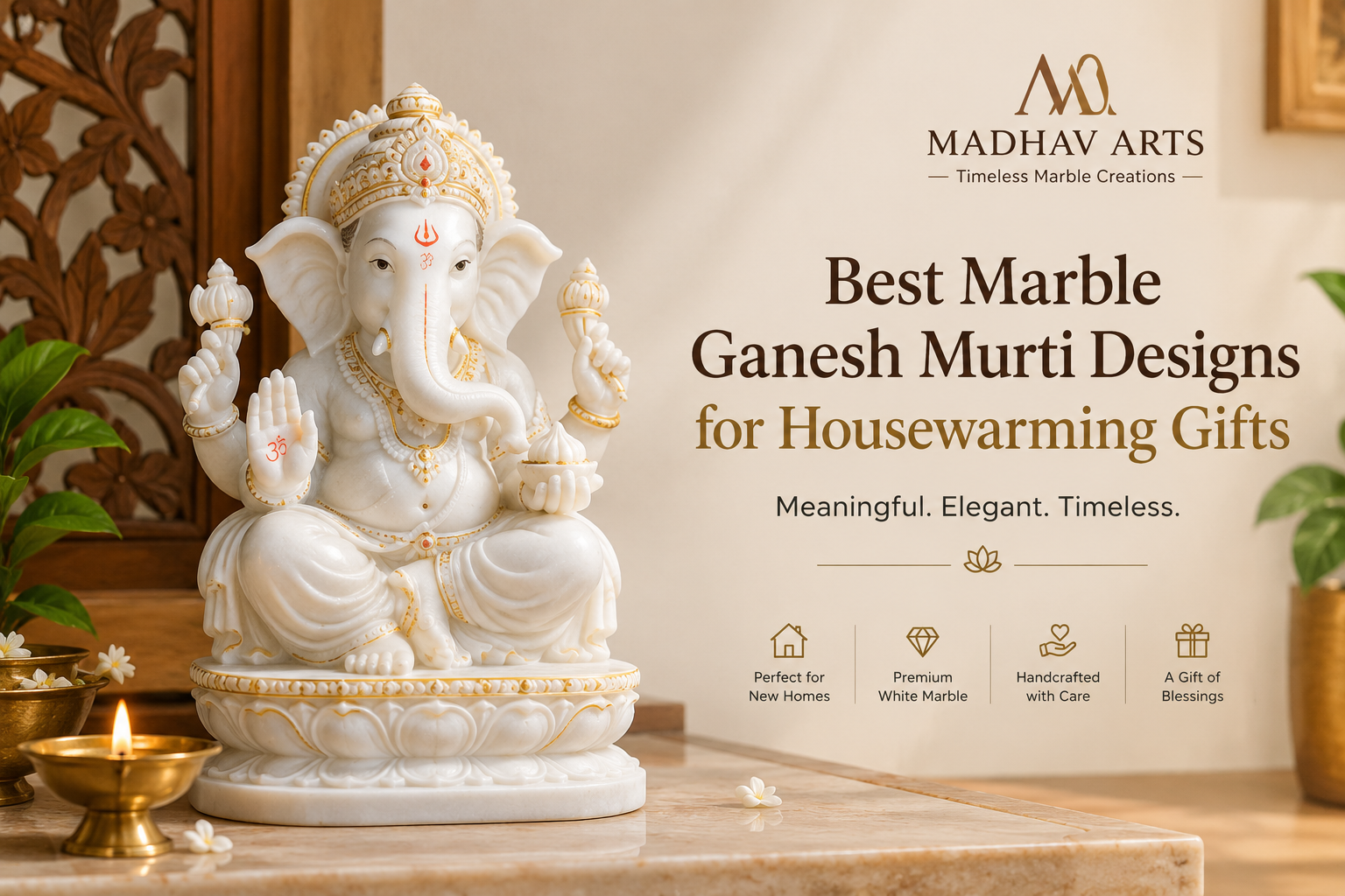 Best Marble Ganesh Murti Designs for Housewarming Gifts