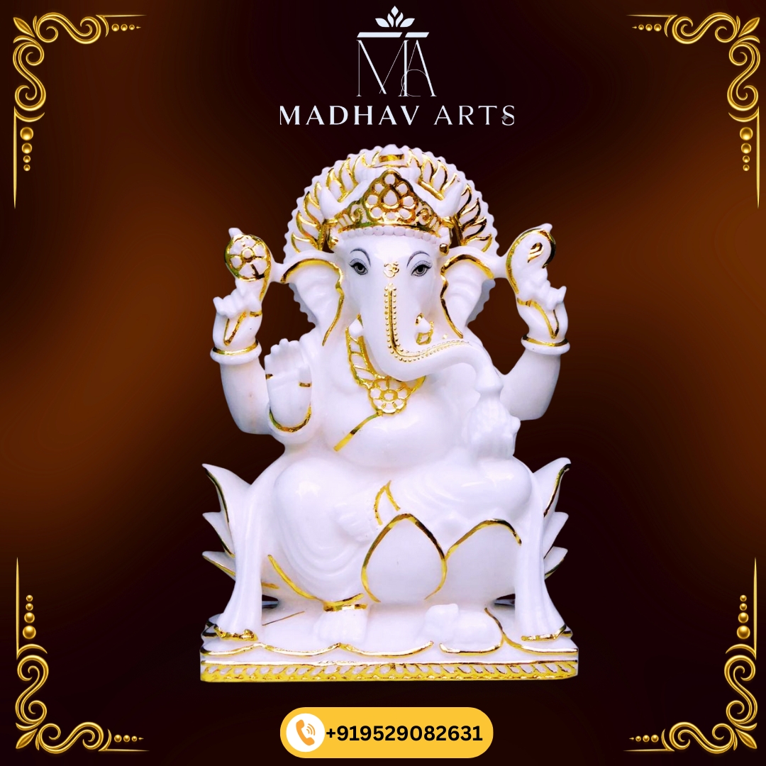 Ganesh Bhagwan Marble Murti for Home