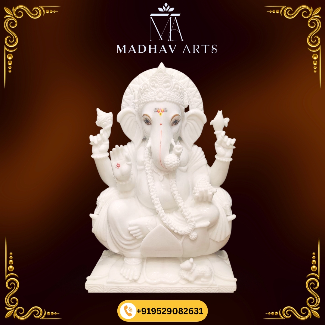 Ganesh Bhagwan Marble Murti for Temple 