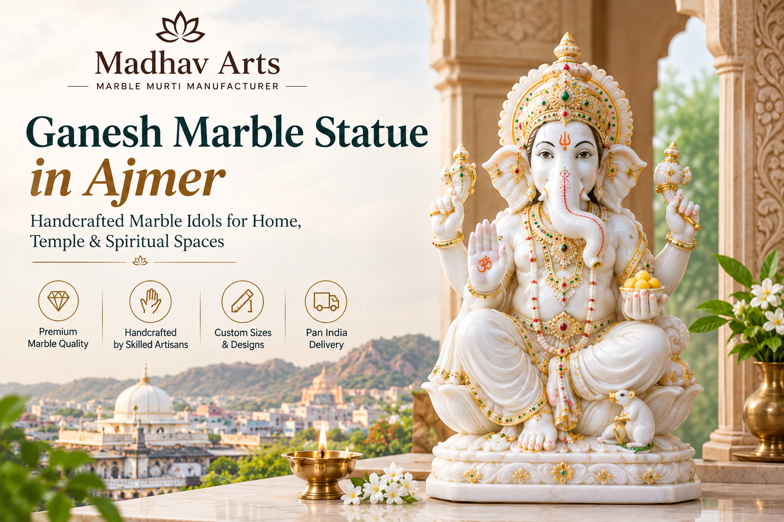Ganesh Marble Statue in Ajmer