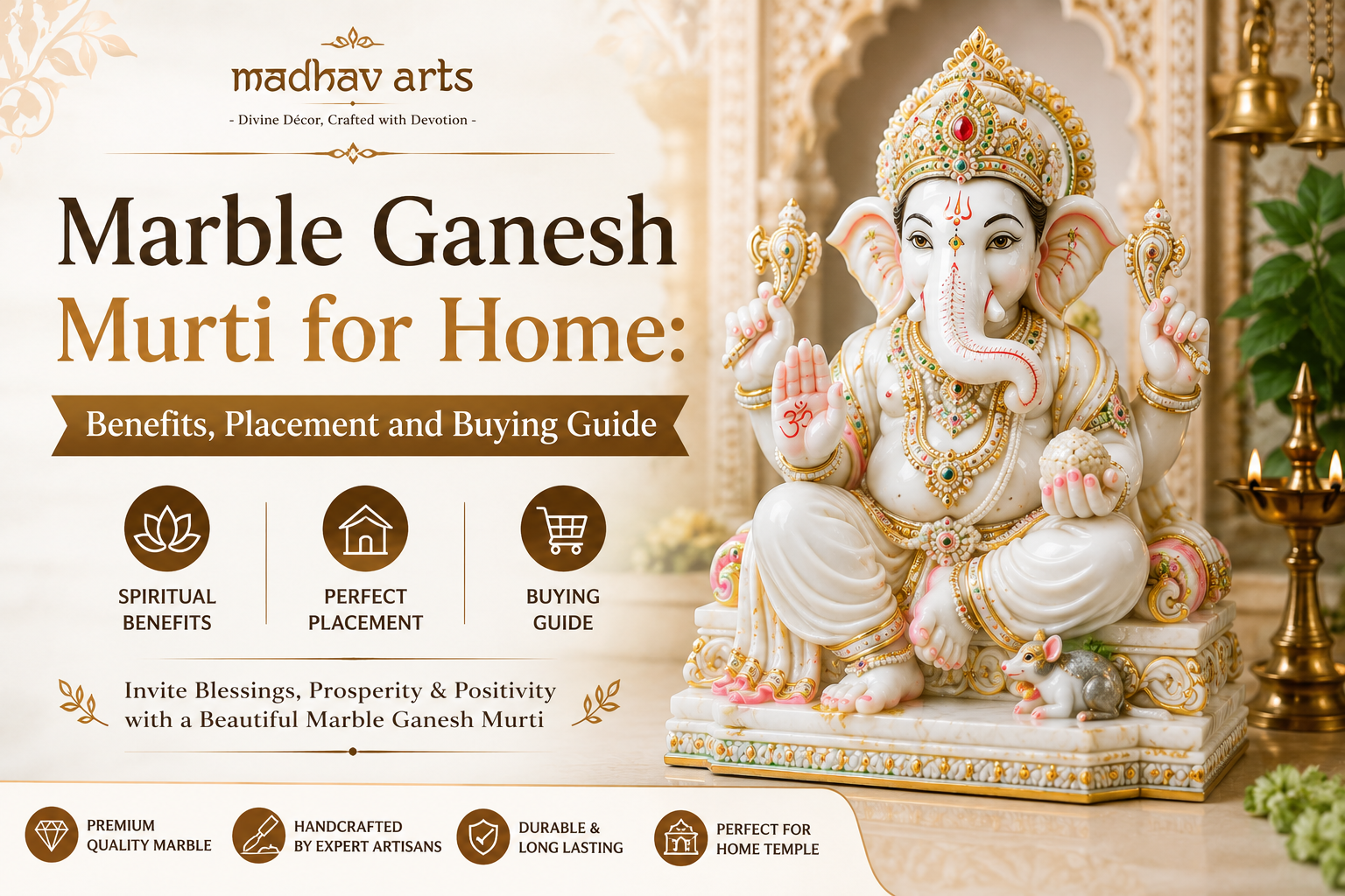 Marble Ganesh Murti for Home: Benefits, Placement and Buying Guide