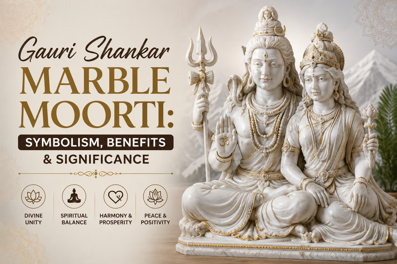 Gauri Shankar Marble Moorti: Symbolism, Benefits and Spiritual Significance
