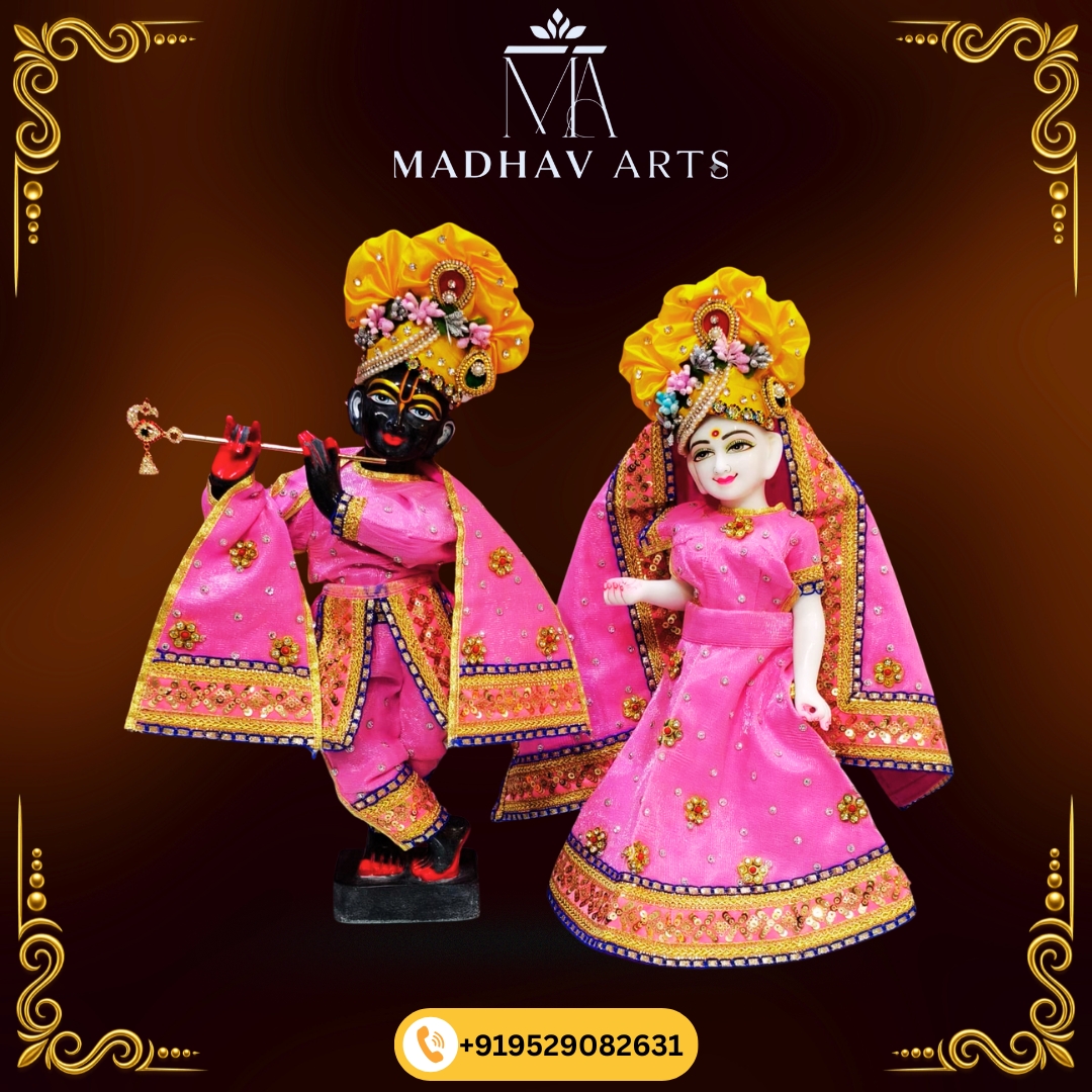 Iskon radha krisna marble statue for temple 