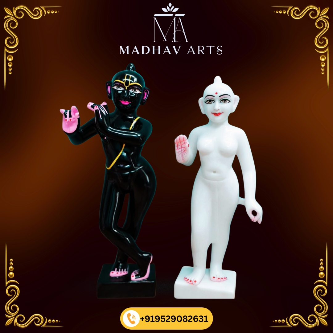 Iskon radha krisna marble statue 
