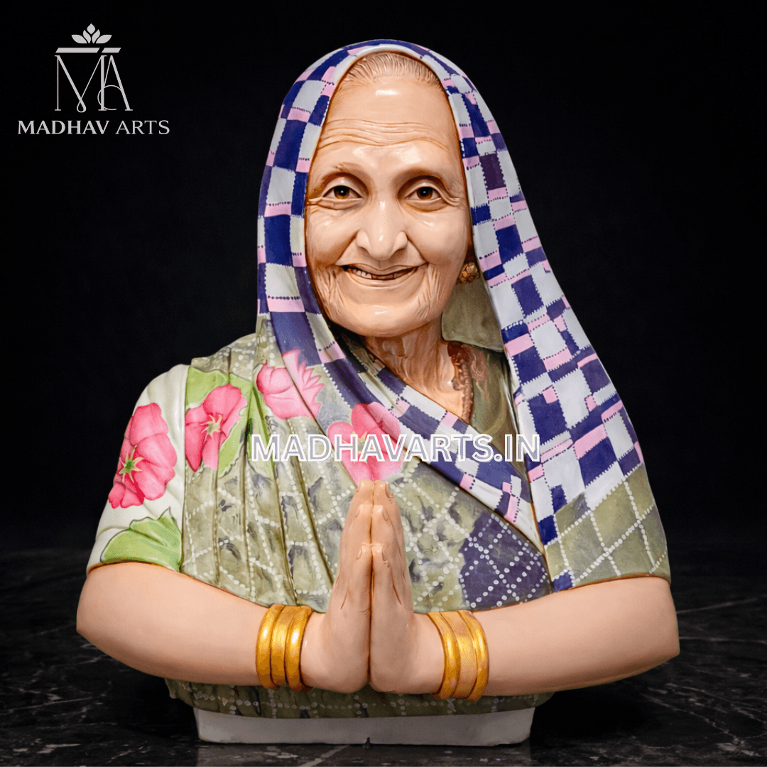 Marble portrait statue