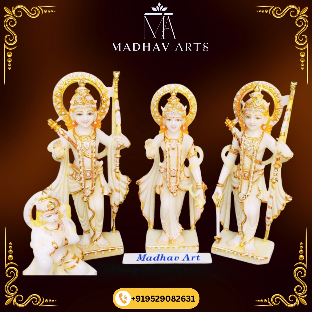 Marble Ram Darbar Murti for Home and  Mandir 