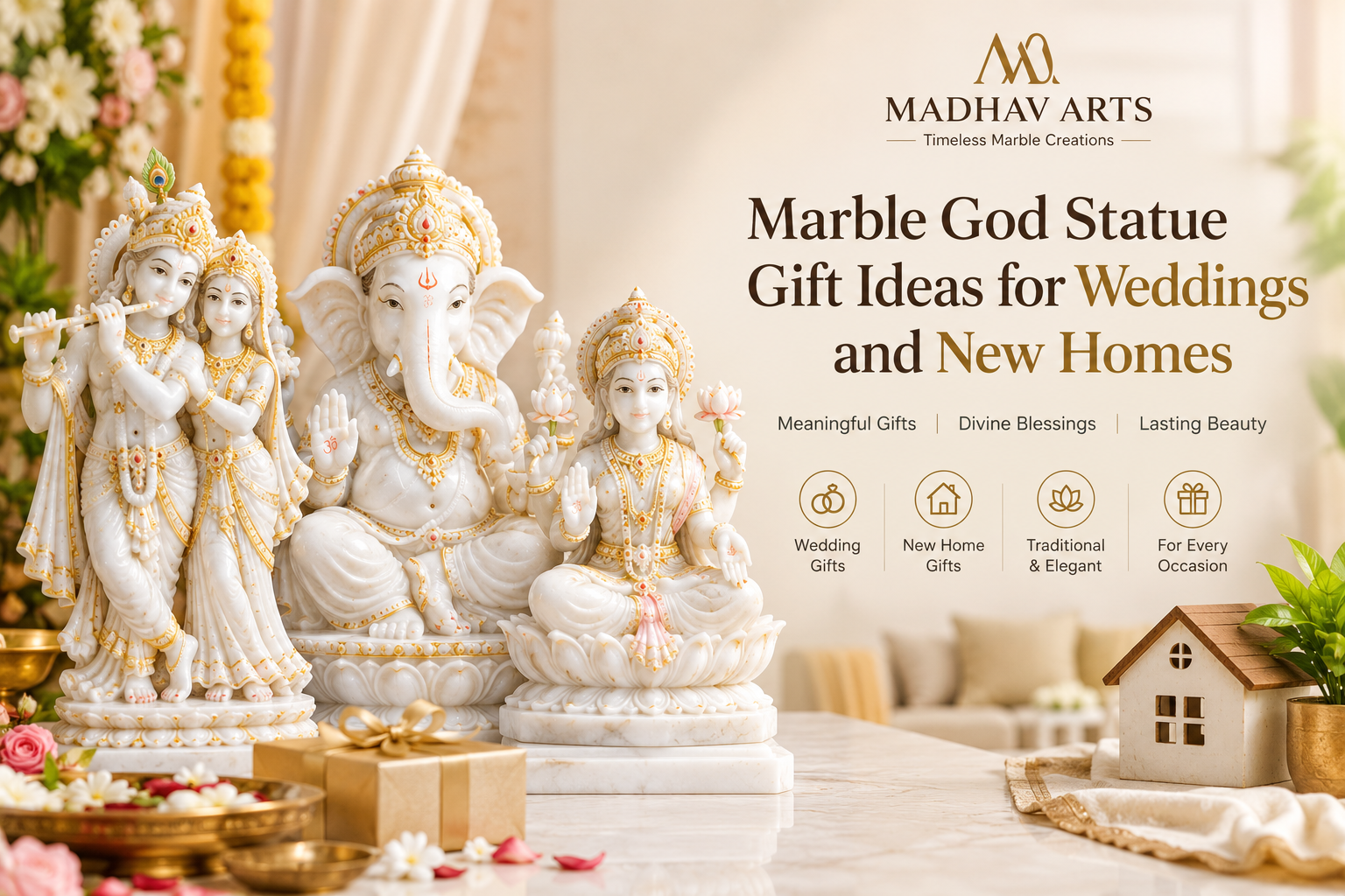 Marble God Statue Gift Ideas for Weddings, Anniversaries and New Homes