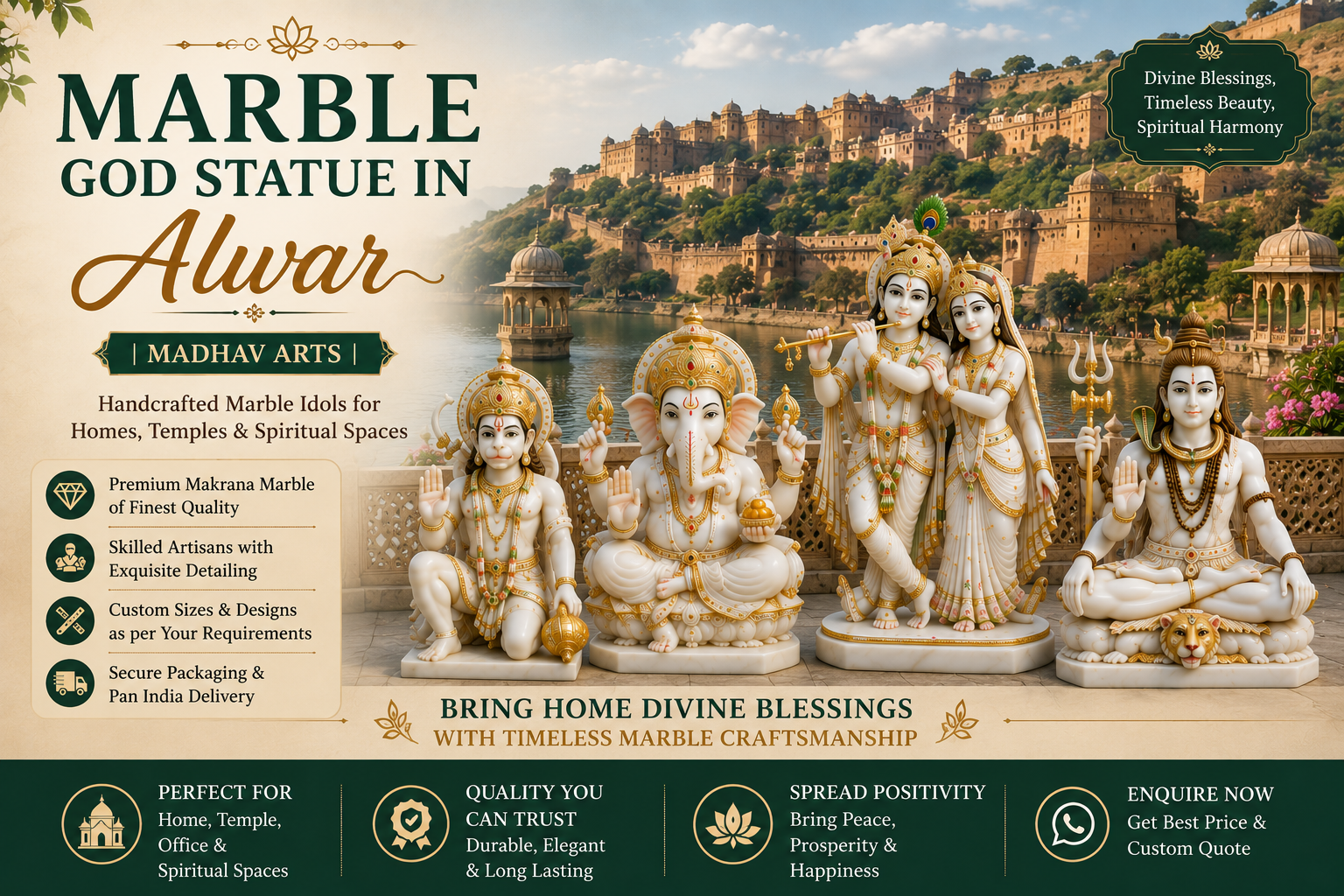Marble God Statue in Alwar