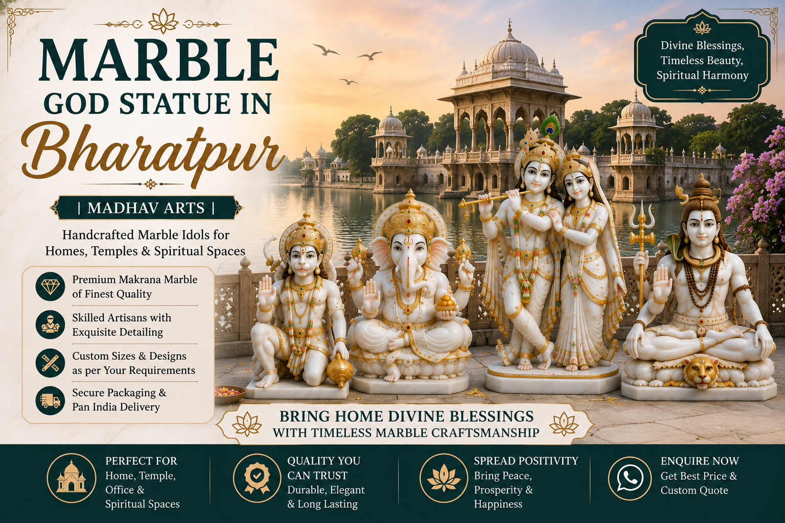Marble God Statue in Bharatpur