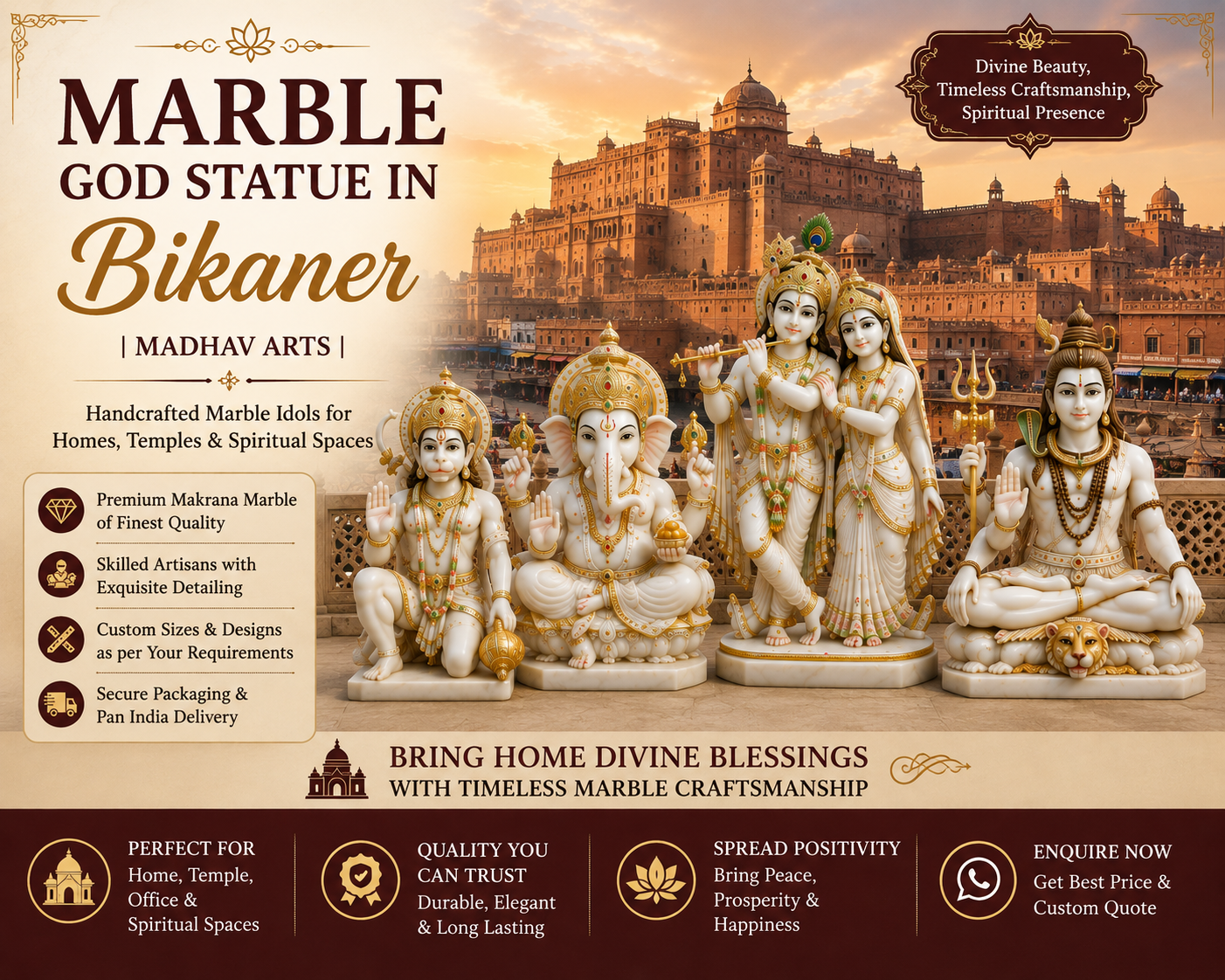 Marble God Statue in Bikaner
