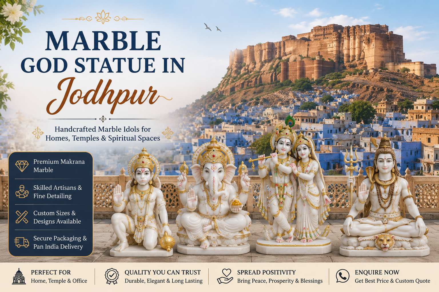 Marble God Statue in Jodhpur