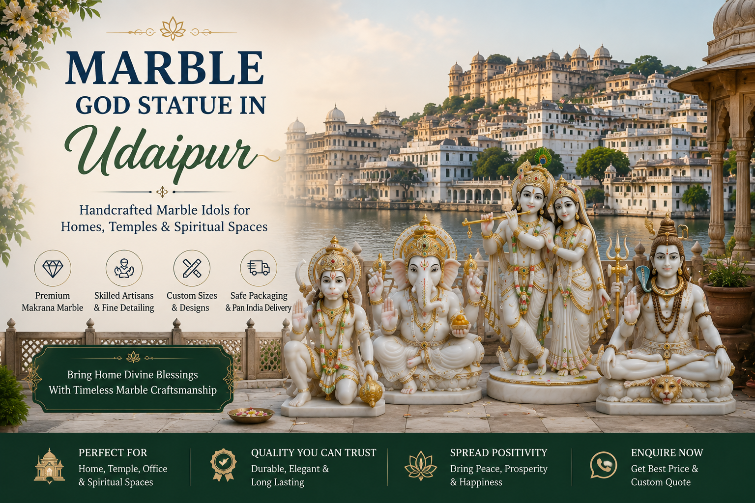 Marble God Statue in Udaipur