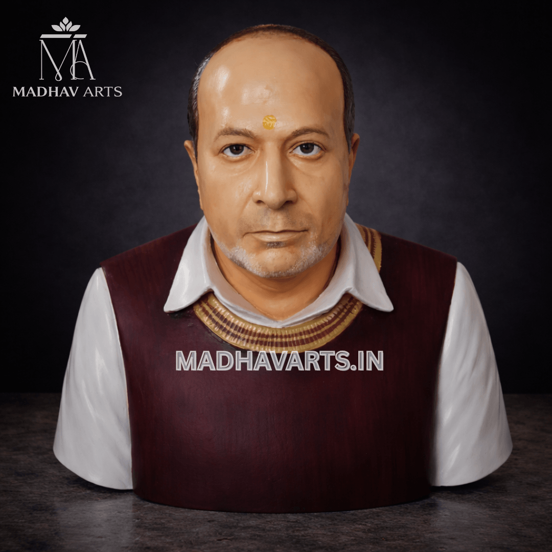 Memorial marble human statue of loved one