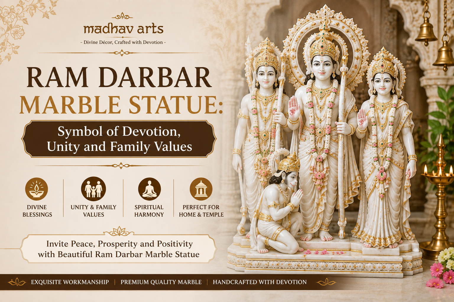 Ram Darbar Marble Statue: Symbol of Devotion, Unity and Family Values