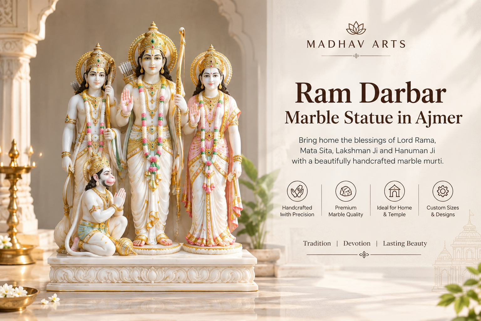 Ram Darbar Marble Statue in Ajmer