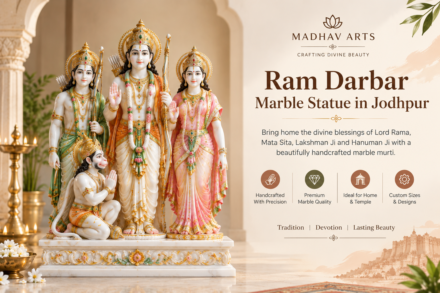 Ram Darbar Marble Statue in Jodhpur