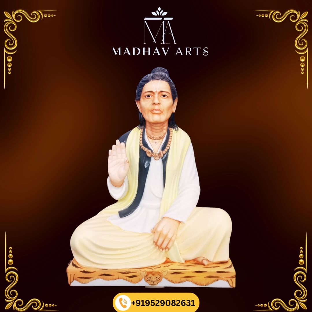 White Marble Human Bust Statue