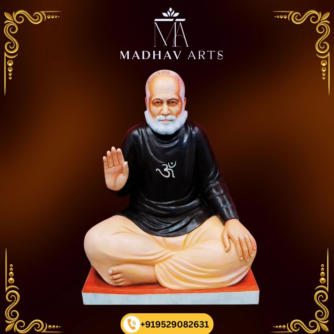 White Marble Human Sitting Statue